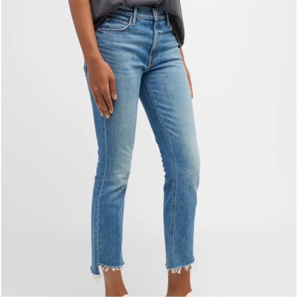 Mother Superior Dazzler Step Fray Jeans Women’s Size 27 Mid Rise Ankle Denim NEW
